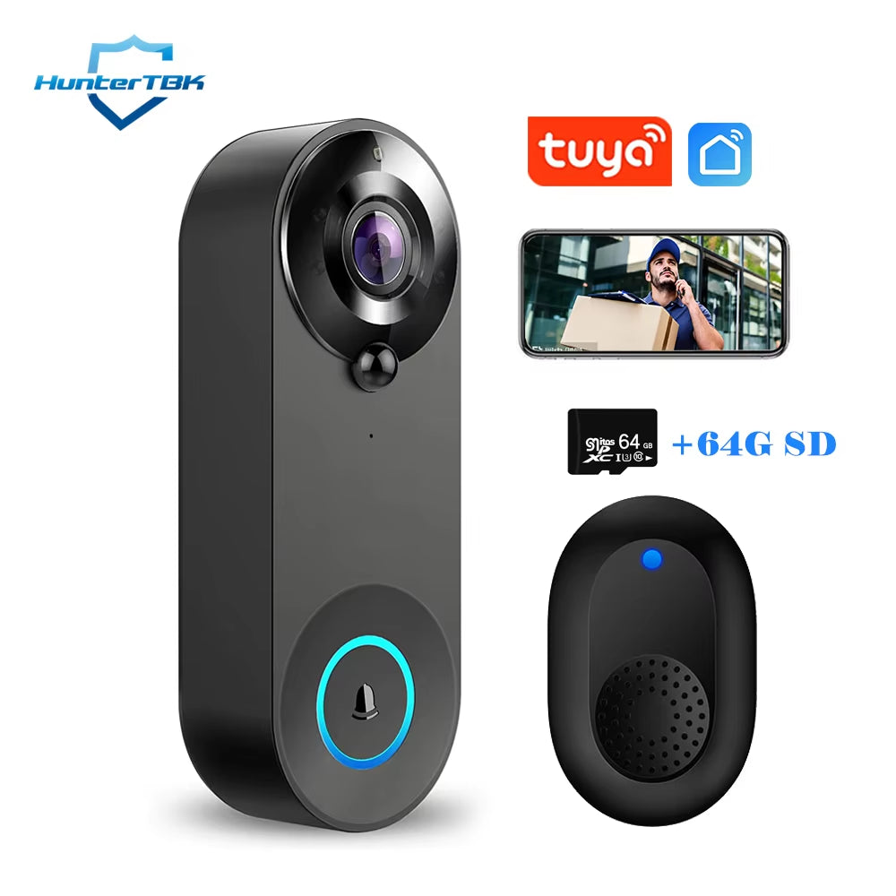 1080P Wireless Video Doorbell Camera Wifi Smart Door Bell 