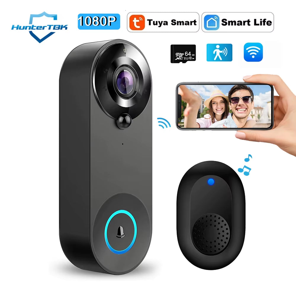 1080P Wireless Video Doorbell Camera Wifi Smart Door Bell 