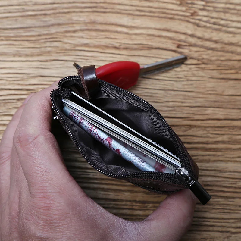 Genuine Leather Mini Coin Purse 