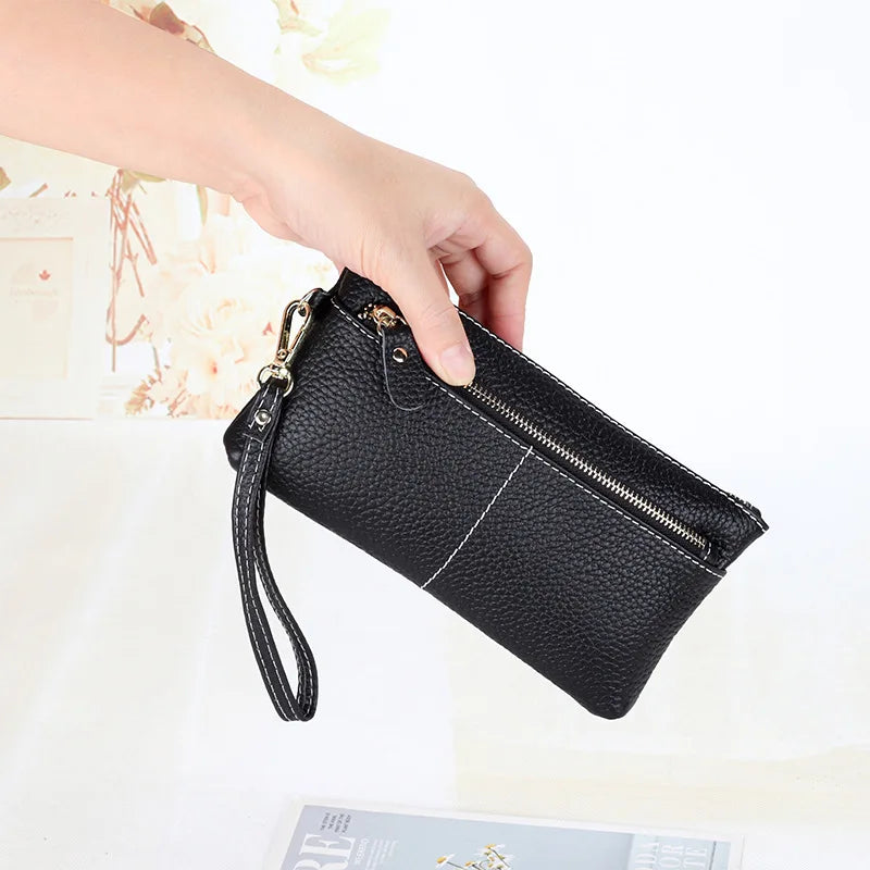 Genuine Leather Clutch Bag Women 