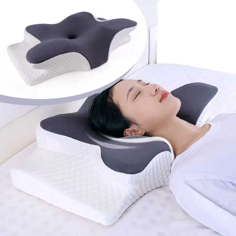 Cervical Neck Pillows for Neck and Shoulder Pain Relief Contour Memory Foam Pillow Ergonomic Adjustable Orthopedic Bed Pillows