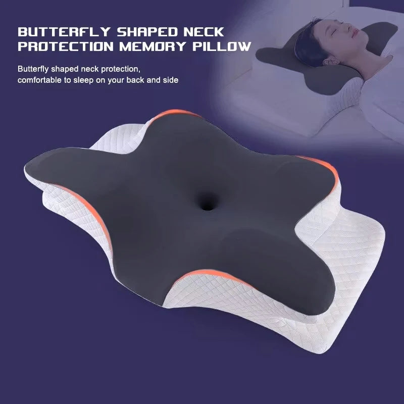 Cervical Neck Pillows for Neck and Shoulder Pain Relief Contour Memory Foam Pillow Ergonomic Adjustable Orthopedic Bed Pillows